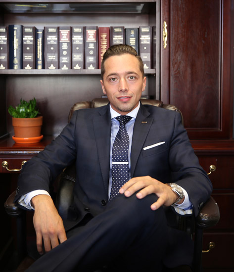Personal Injury Attorney Ruldolph WM. SOHL, Esq. working at his desk